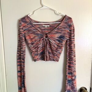 Multicolor Long Sleeve Women's Top